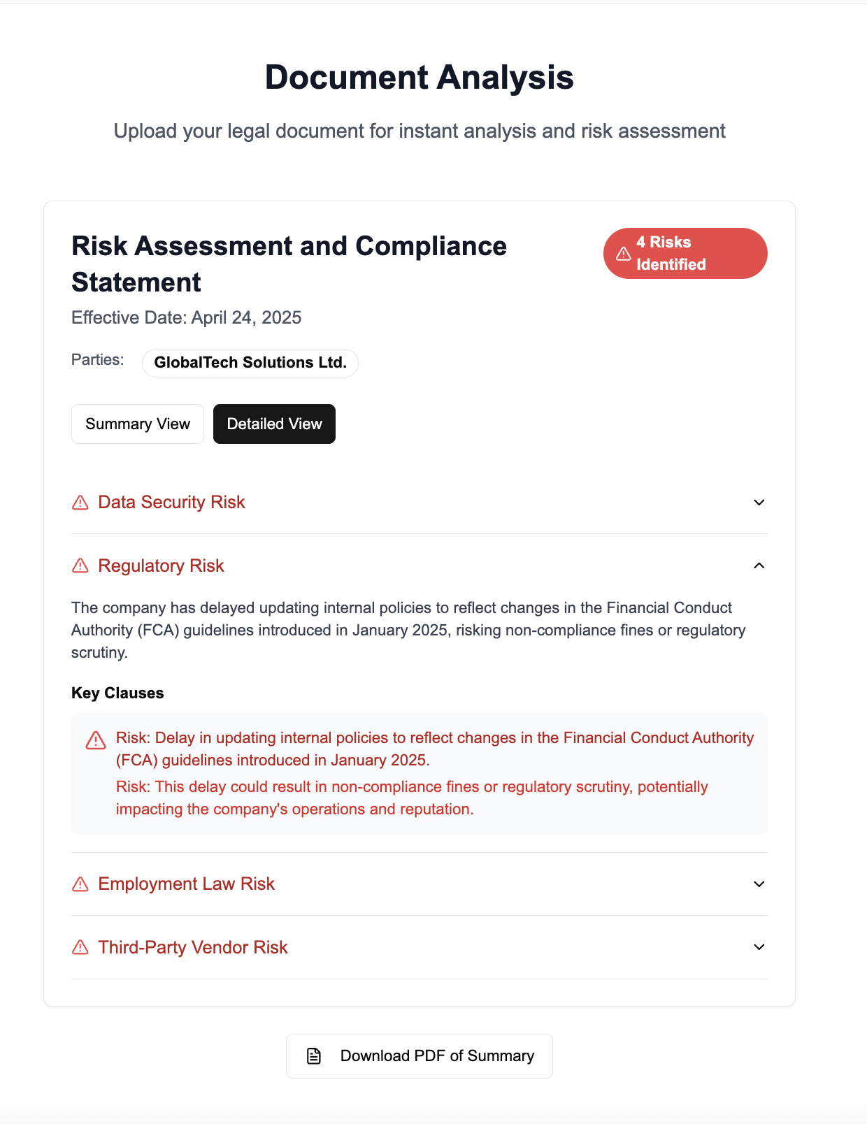 LegalSift AI Legal Document Analysis Platform
